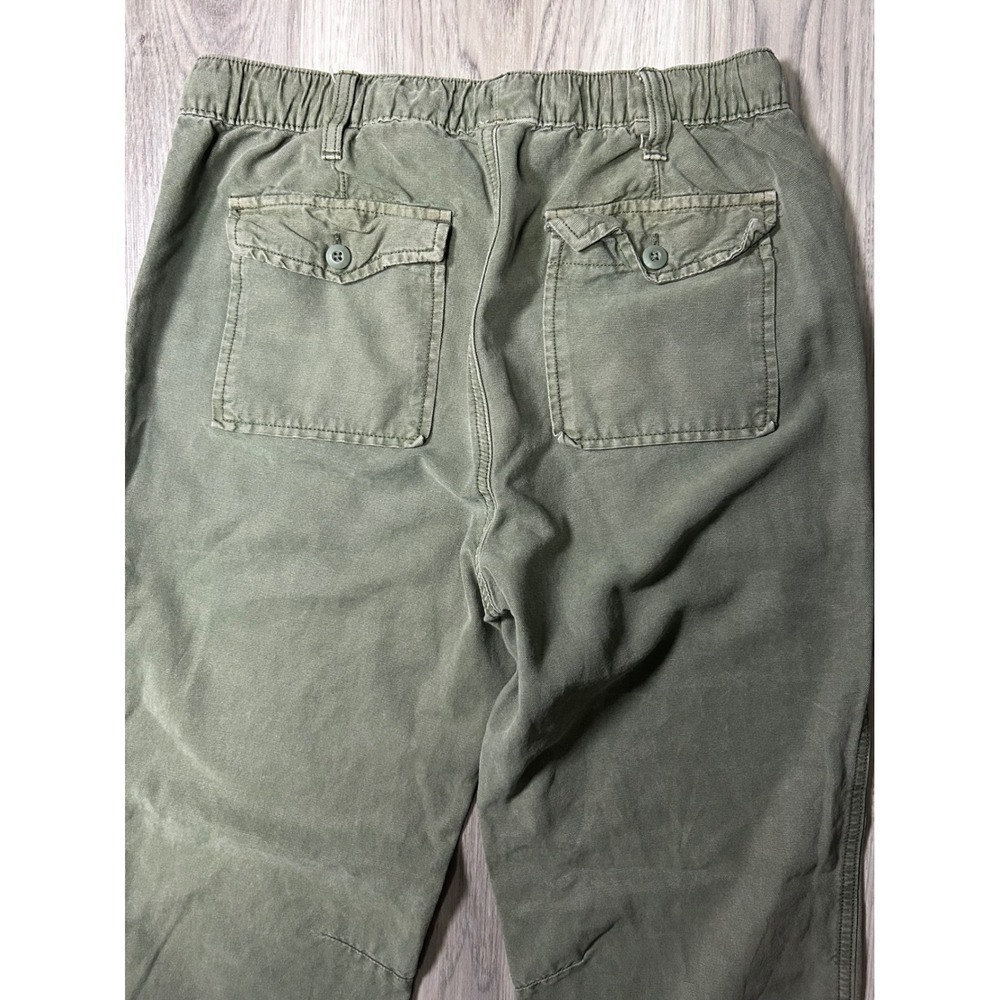 Aerie Womens Cargo Jogger Pants Cotton Lyocell Small Olive Green Utility Tapered - Picture 6 of 7